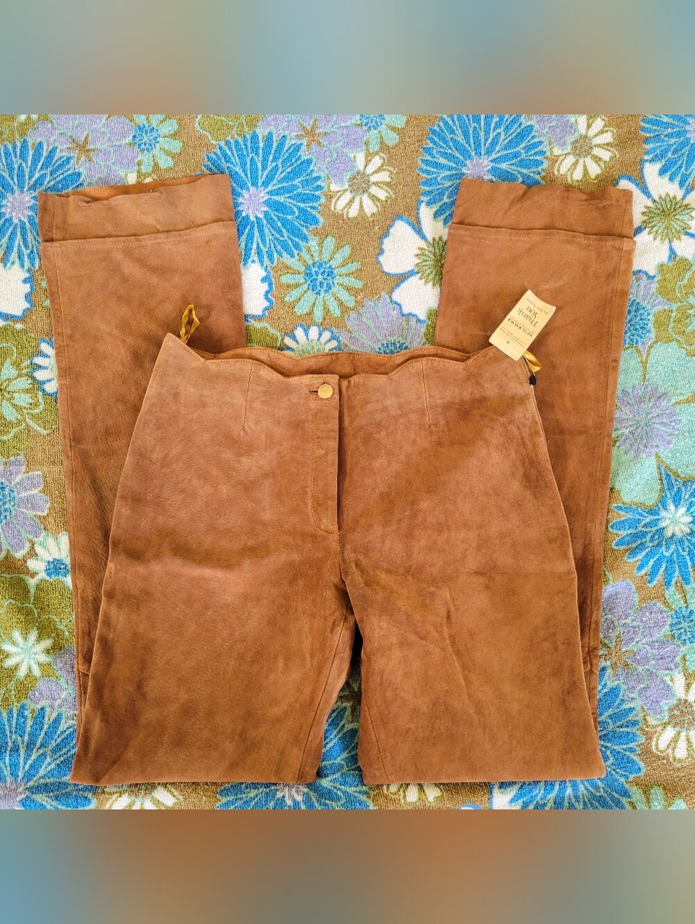Wilson's Maxima | Brown Suede Leather Pants - Picture 4 of 8